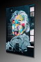 Wallity Pintura Decorativa de Vidrio Templado Multicolor 30 x 45 cm